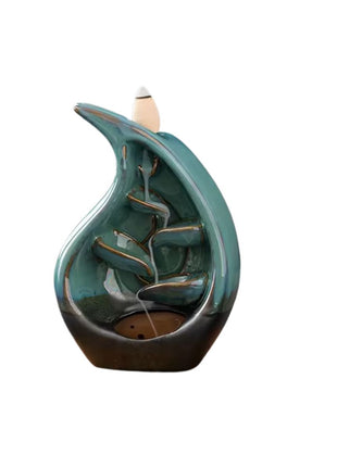 Keramisk Backflow Incense Burner – Vattendroppe Design för Avslappnande Rök-Vattenfall