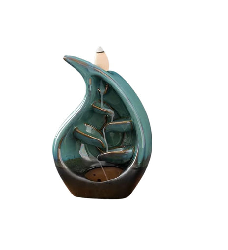Keramisk Backflow Incense Burner – Vattendroppe Design för Avslappnande Rök-Vattenfall