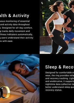 Smart Ring – Stilren Fitness Tracker (Vattentät iOS/Android)
