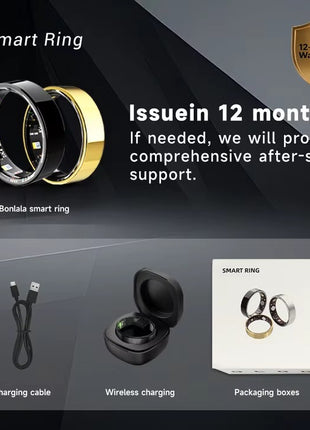 Smart Ring – Stilren Fitness Tracker (Vattentät iOS/Android)